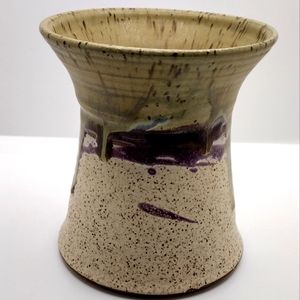 Beautiful glazed art pottery stoneware vase by Gail J Heilmann.
